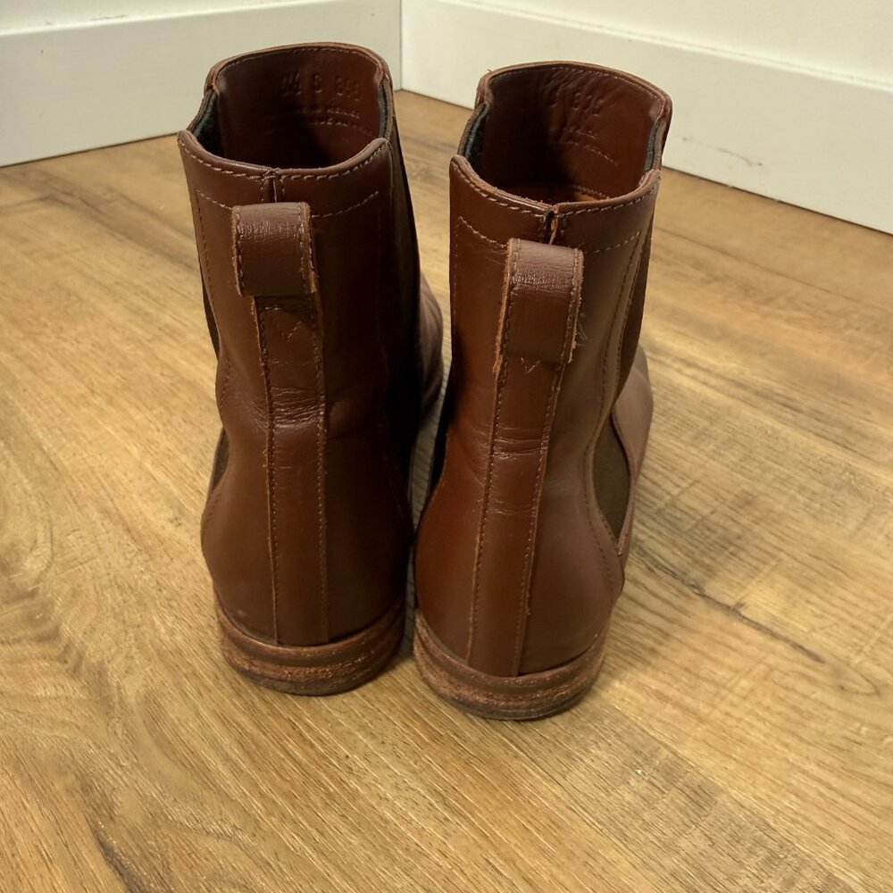 Poppy Barley Leather Chelsea Boot Chocolate Brown Minimalist Classic 6.5 - Picture 9 of 11